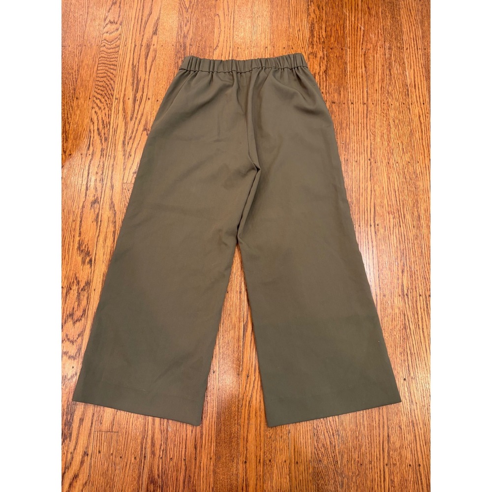 Banana Republic Rowan Wide-Leg Pants — Olive Green Cropped Trousers | 2 - Picture 5 of 5